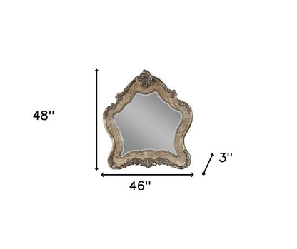 48" Oak Abstract Wood Framed Mounted Dresser Mirror HomeRoots