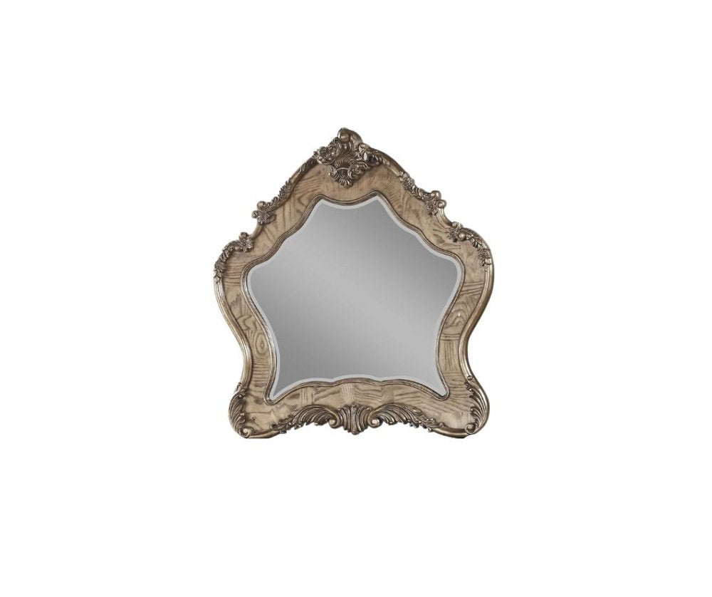 48" Oak Abstract Wood Framed Mounted Dresser Mirror HomeRoots