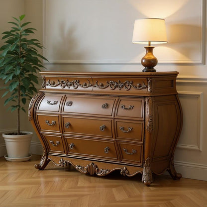 41" Brown Solid Wood 11 Combo Dresser HomeRoots
