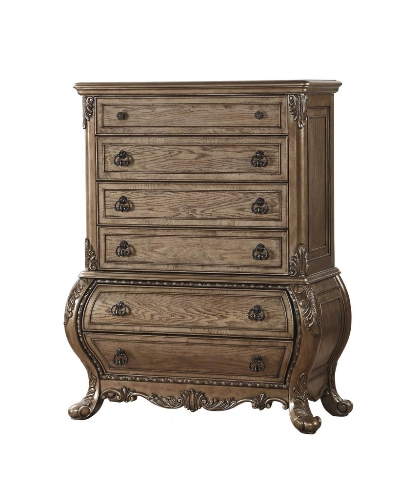 41" Brown Solid Wood 11 Combo Dresser HomeRoots