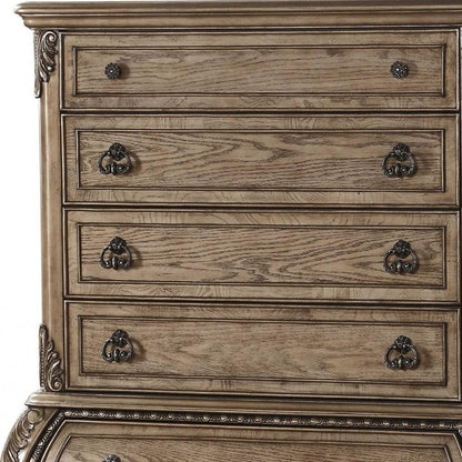 41" Brown Solid Wood 11 Combo Dresser HomeRoots