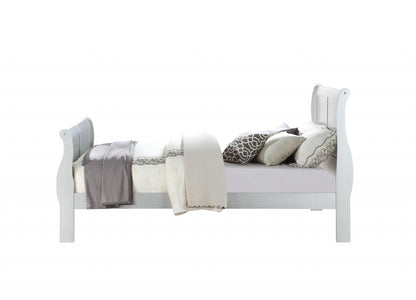 80" X 90" X 47" Platinum Wood Eastern King Bed - FurniFindUSA