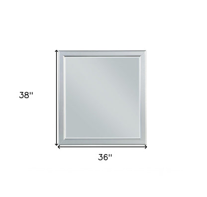 Simple Platinum Wooden Mirror - FurniFindUSA