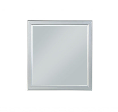 Simple Platinum Wooden Mirror - FurniFindUSA