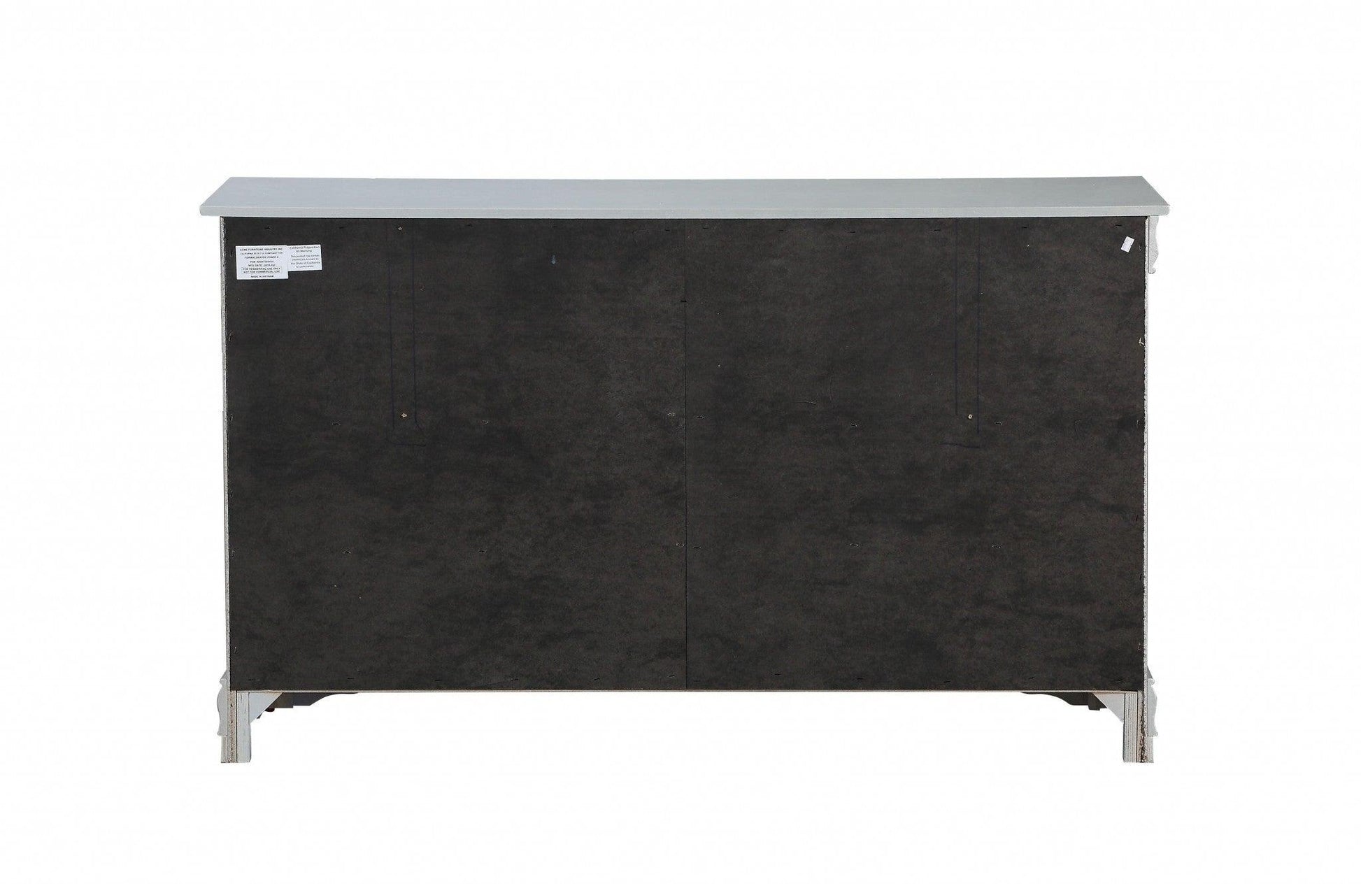 18" Gray Solid Wood Double Dresser - FurniFindUSA