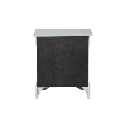 24" Platinum Two Drawers Nightstand - FurniFindUSA