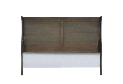 Dark Gray King Sleigh Bed HomeRoots