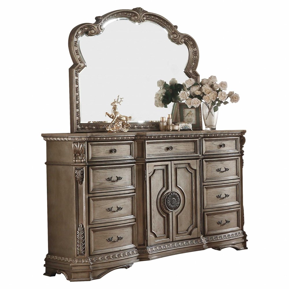 42" Brown Solid Wood Nine Drawer Combo Dresser HomeRoots