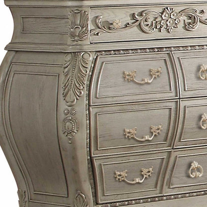 73" Off White Solid Wood Nine Drawer Double Dresser HomeRoots