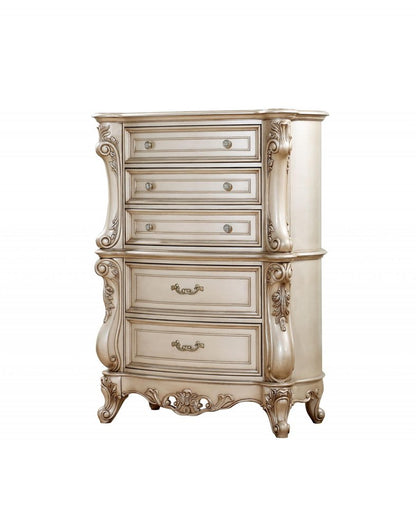 72" Beige Solid Wood Six Drawer Double Dresser HomeRoots