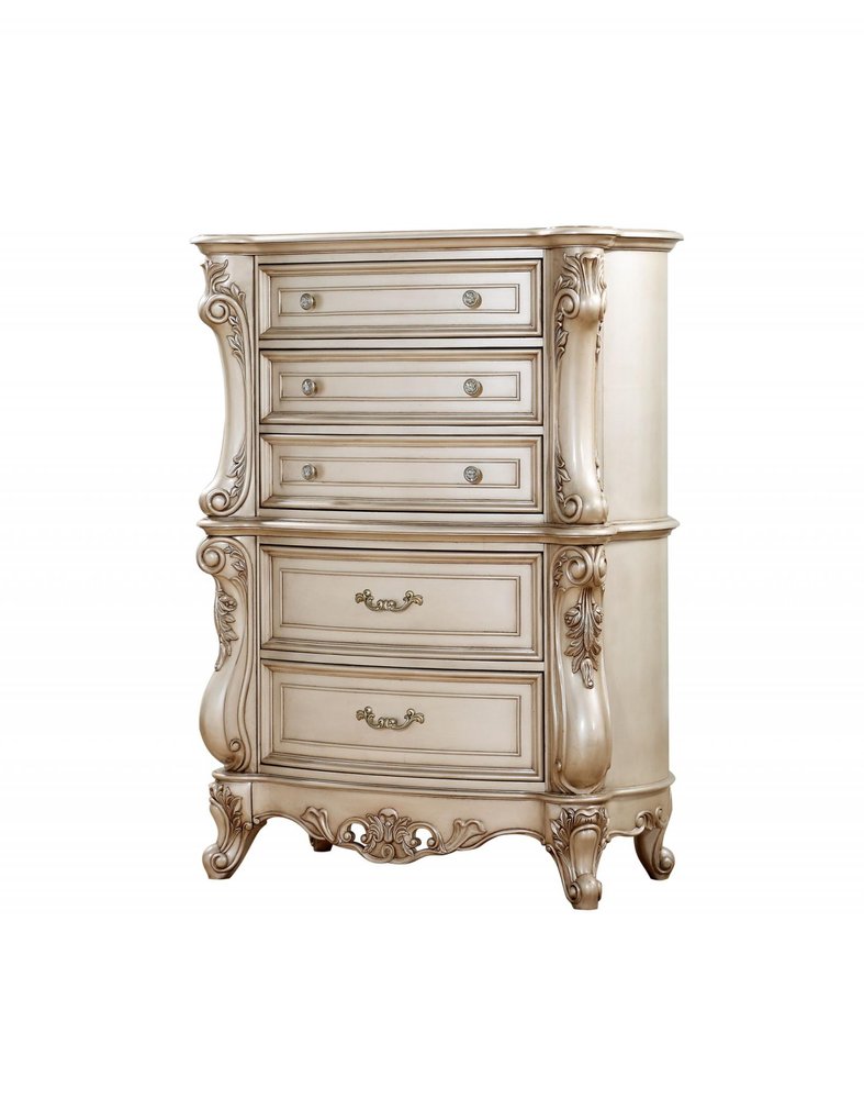 72" Beige Solid Wood Six Drawer Double Dresser HomeRoots