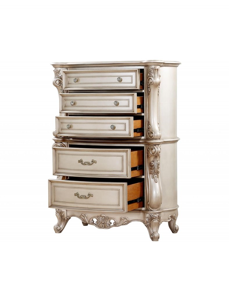 72" Beige Solid Wood Six Drawer Double Dresser HomeRoots
