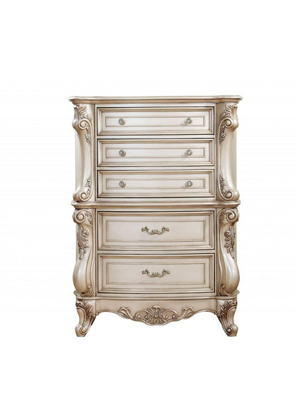 72" Beige Solid Wood Six Drawer Double Dresser HomeRoots