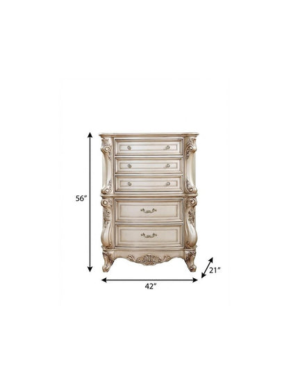 72" Beige Solid Wood Six Drawer Double Dresser HomeRoots