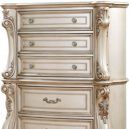72" Beige Solid Wood Six Drawer Double Dresser HomeRoots