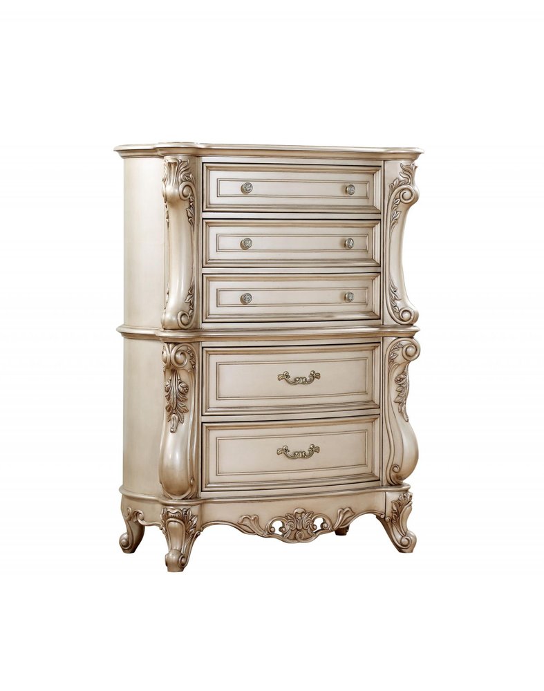 72" Beige Solid Wood Six Drawer Double Dresser HomeRoots