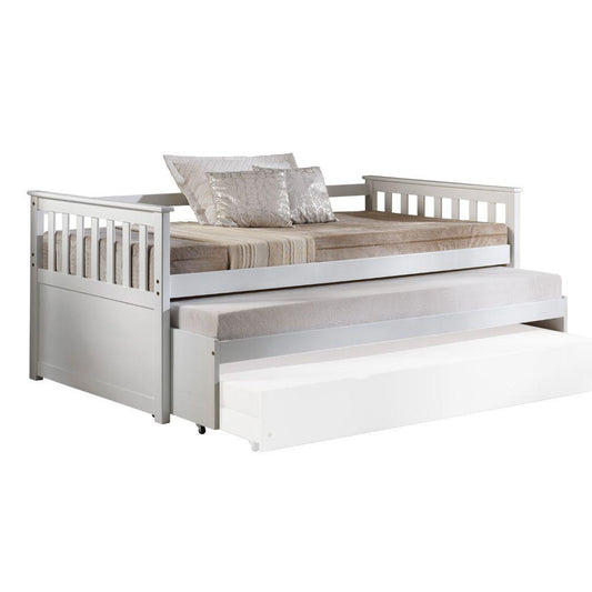 Twin Brown And Gray Bed With Trundle - FurniFindUSA