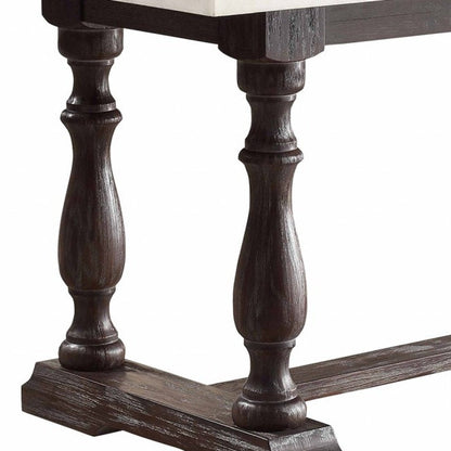 72" White and Gray Marble And Solid Wood Trestle Base Dining Table HomeRoots