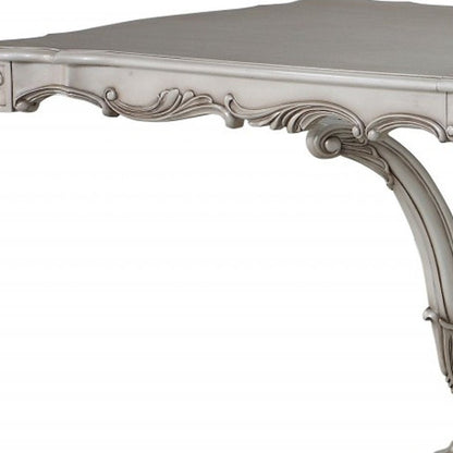 44" Off White Solid Wood Pedestal Base Dining Table HomeRoots