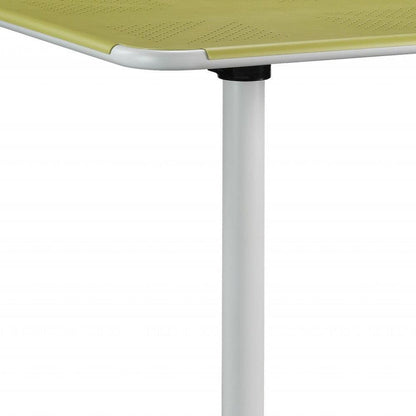 24" X 24" X 30" Yellow White Metal Folding Table - FurniFindUSA