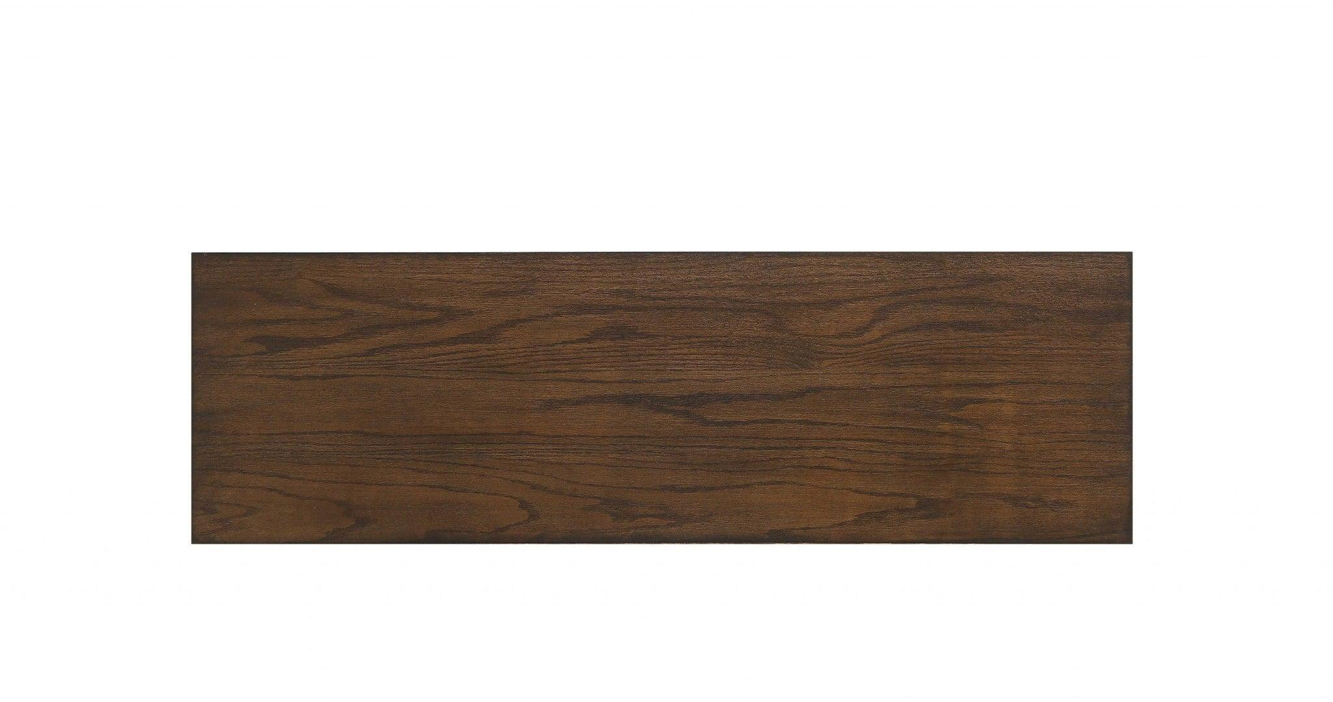 15" X 48" X 18" Dark Oak Wood Bench - FurniFindUSA