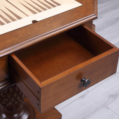 28" Brown Octagon Console Table With Drawer HomeRoots