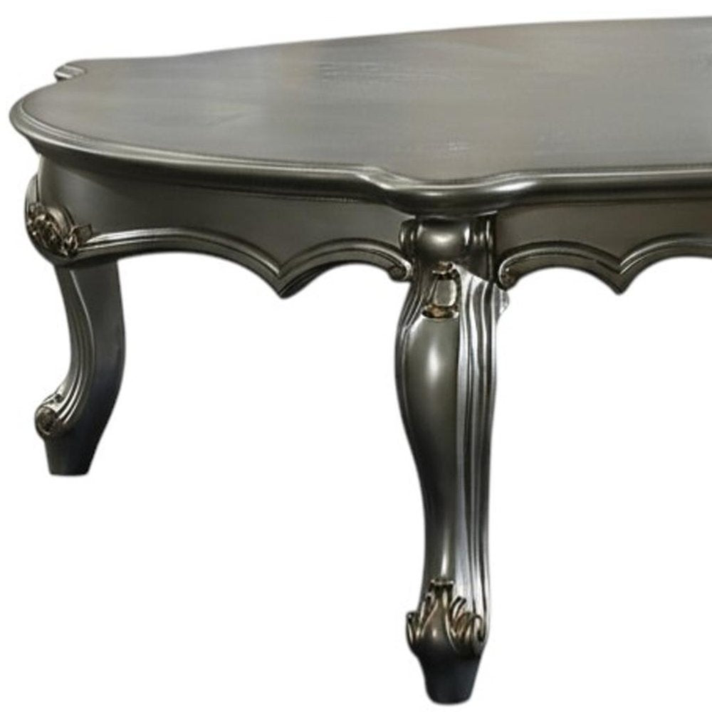 36" White Resin And Wood Coffee Table With Shelf HomeRoots