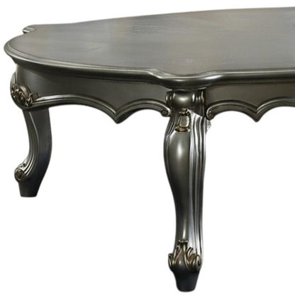 36" White Resin And Wood Coffee Table With Shelf HomeRoots