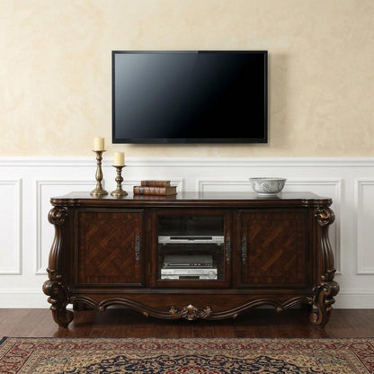 74" Dark Brown Solid Wood Enclosed Storage HomeRoots