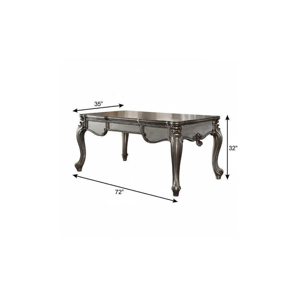 35" Silver Executive Desk — view 4
