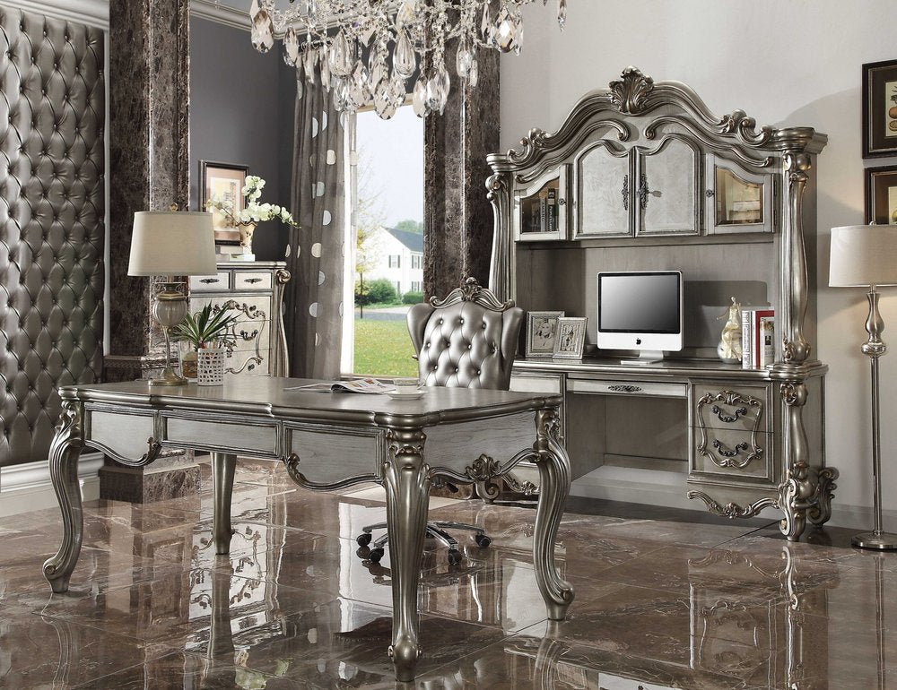 35" Silver Executive Desk HomeRoots