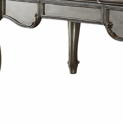 35" Silver Executive Desk HomeRoots