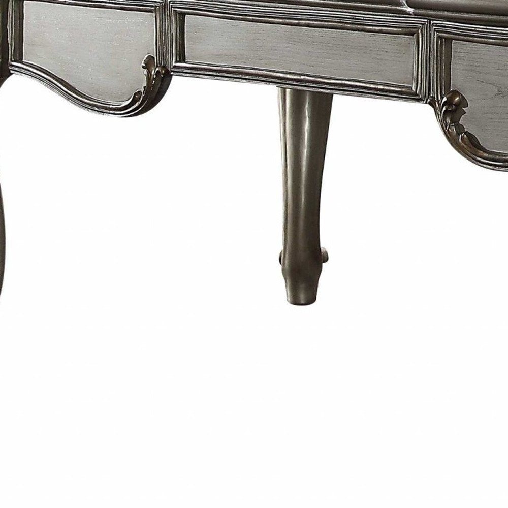 35" Silver Executive Desk HomeRoots