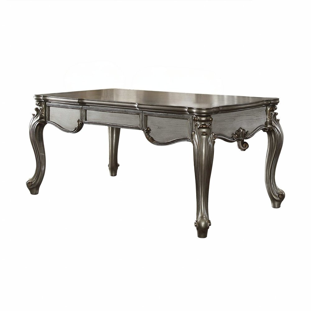35" Silver Executive Desk — view 1