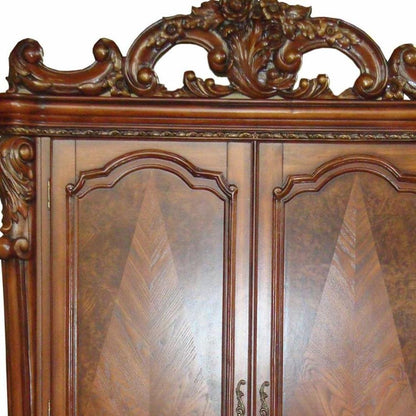 82" Brown Solid And Manufactured Wood HomeRoots