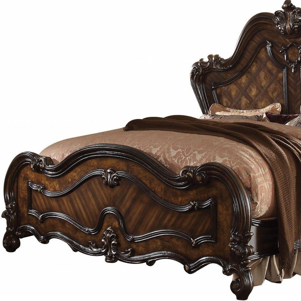 Brown King Bed Frame HomeRoots