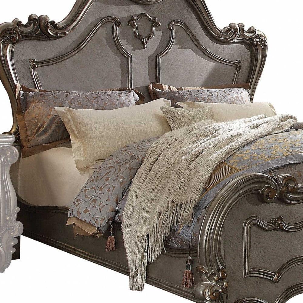 Queen Gray Bed - FurniFindUSA