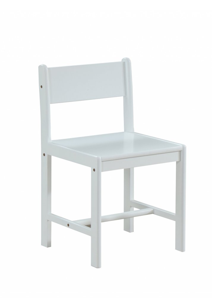 White Wood Stationary Desk Chair HomeRoots