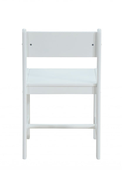 White Wood Stationary Desk Chair HomeRoots