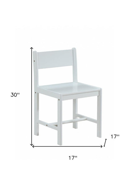 White Wood Stationary Desk Chair HomeRoots