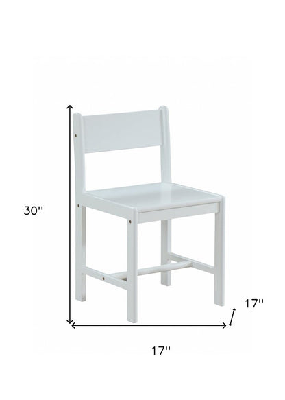 White Wood Stationary Desk Chair HomeRoots