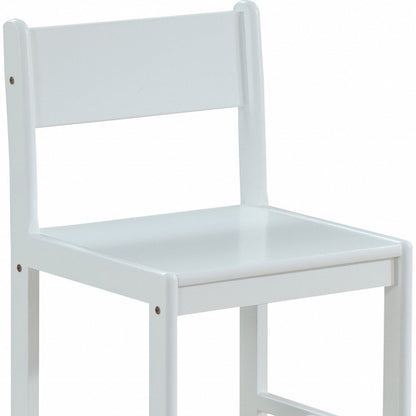 White Wood Stationary Desk Chair HomeRoots