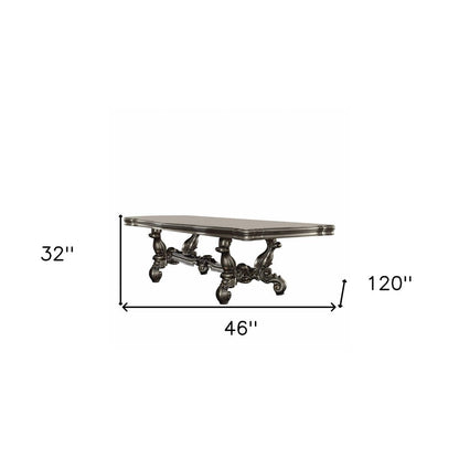 46" Green Solid Wood Trestle Base Dining Table HomeRoots