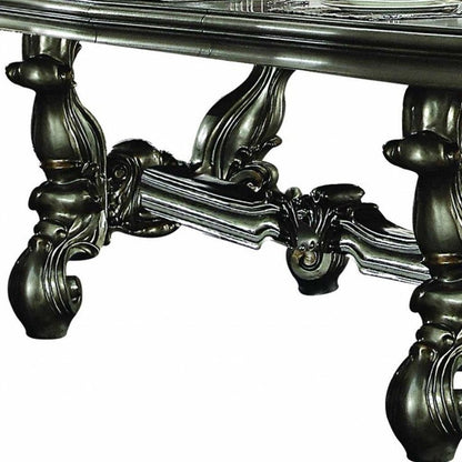 46" Platinum Solid Wood Trestle Base Dining Table HomeRoots