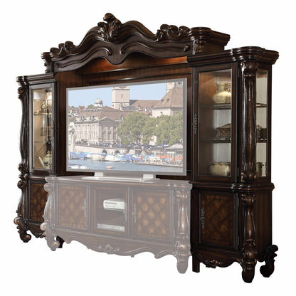 118" Dark Brown Solid Wood Floating Mount Entertainment Center HomeRoots