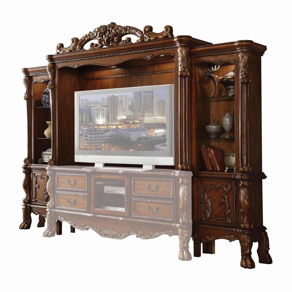 118" Dark Brown Solid Wood Floating Mount Entertainment Center HomeRoots