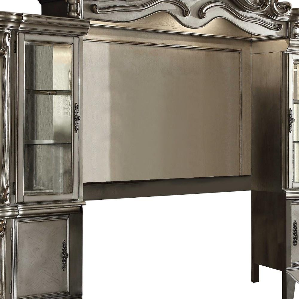 118" Platinum Solid Wood Floating Mount Entertainment Center HomeRoots