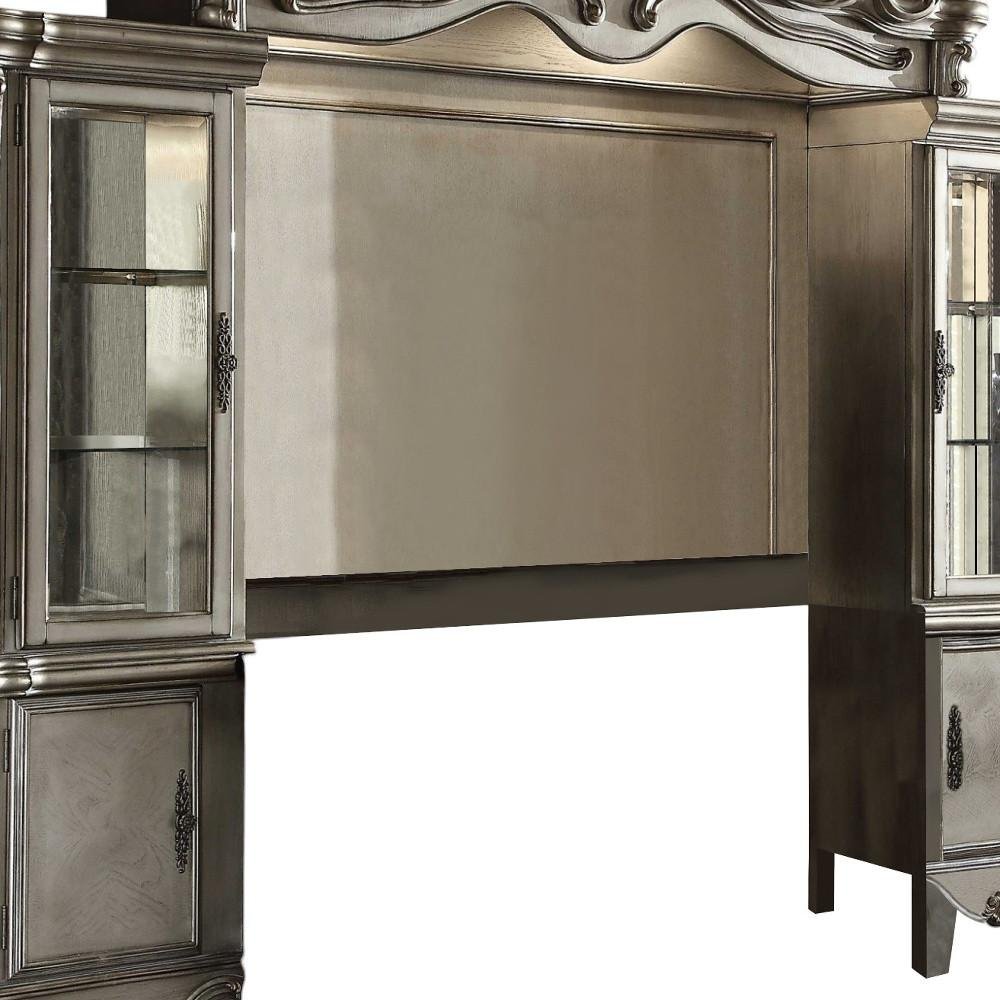 118" Platinum Solid Wood Floating Mount Entertainment Center HomeRoots