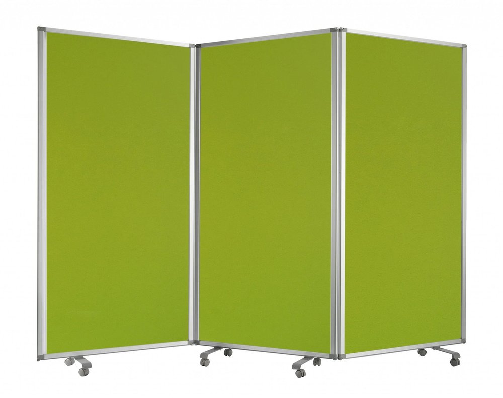 71" Green Iron Folding Three Panel Screen Room Divider HomeRoots