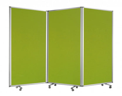 71" Green Iron Folding Three Panel Screen Room Divider HomeRoots